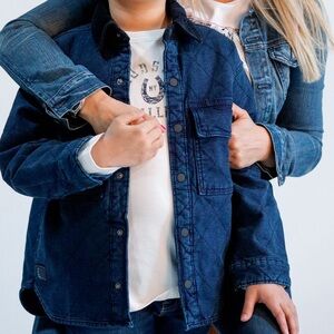 Kids Zara Navy Quilted Jacket 9